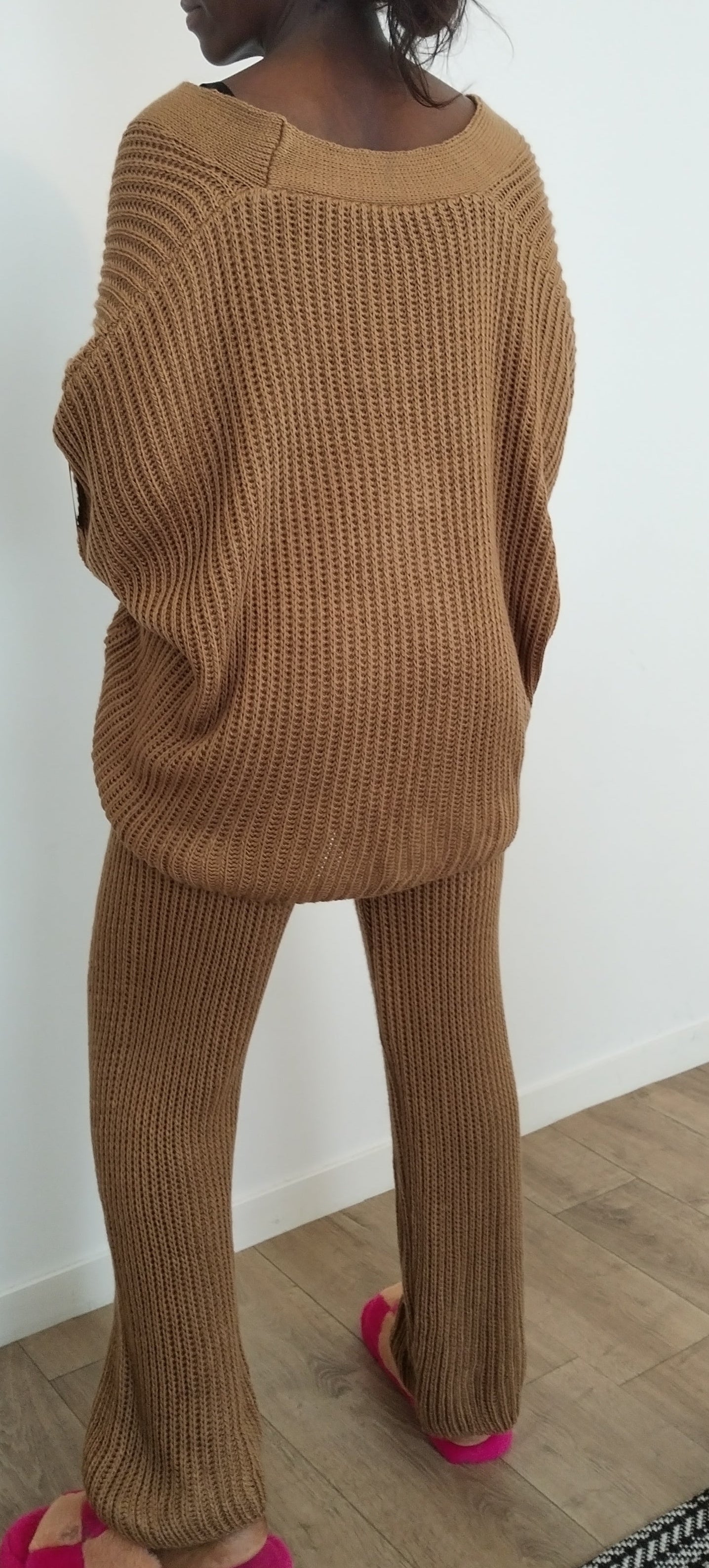 Ensemble en maille marron